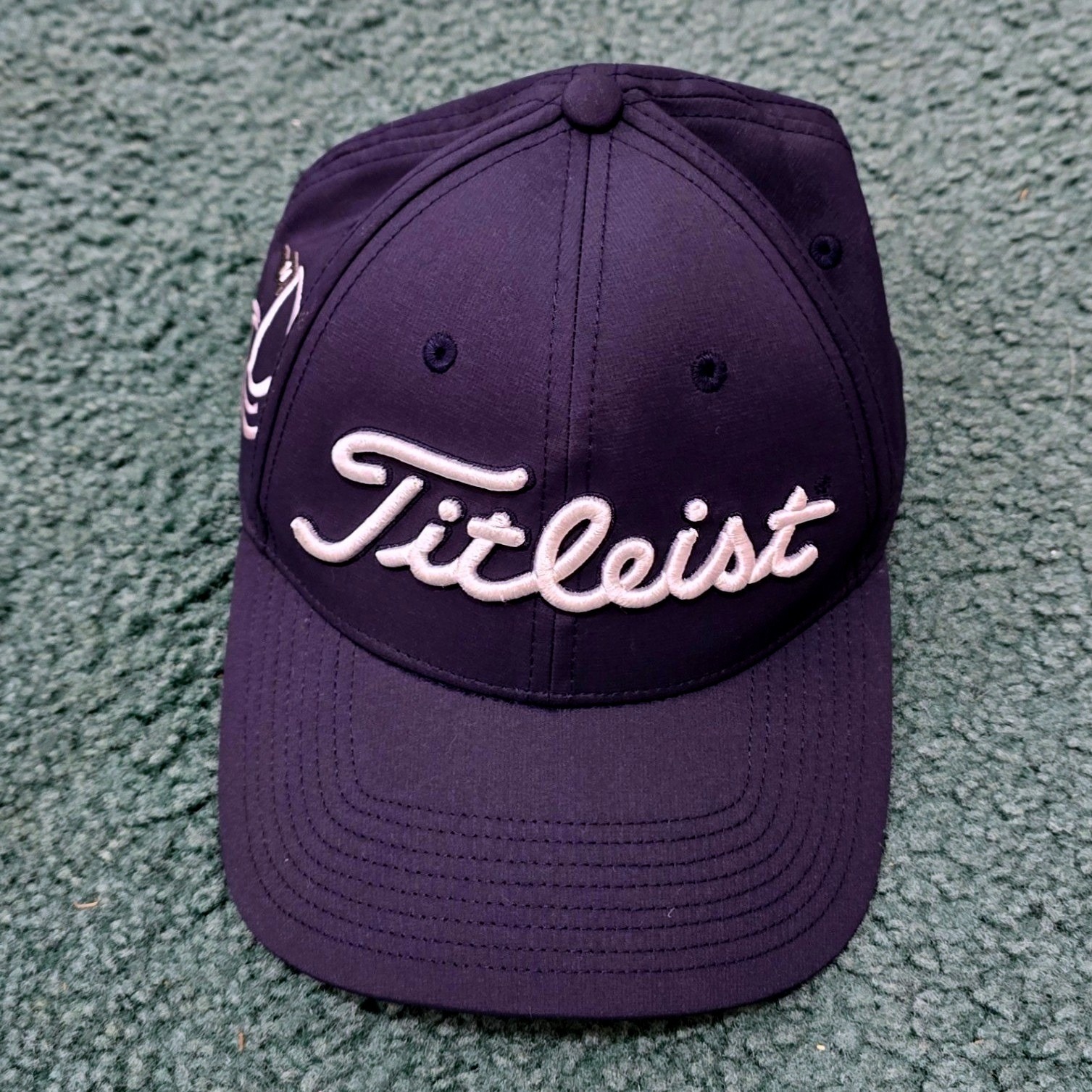 Titleist Mens Tour Performance Navy Blue Golf Hat Adjustable Strapback Cap